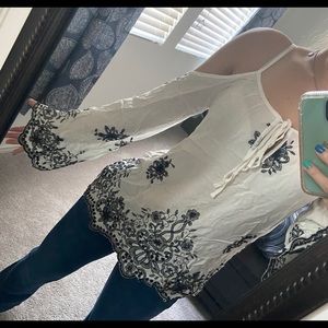 Forever 21 light flowing white top